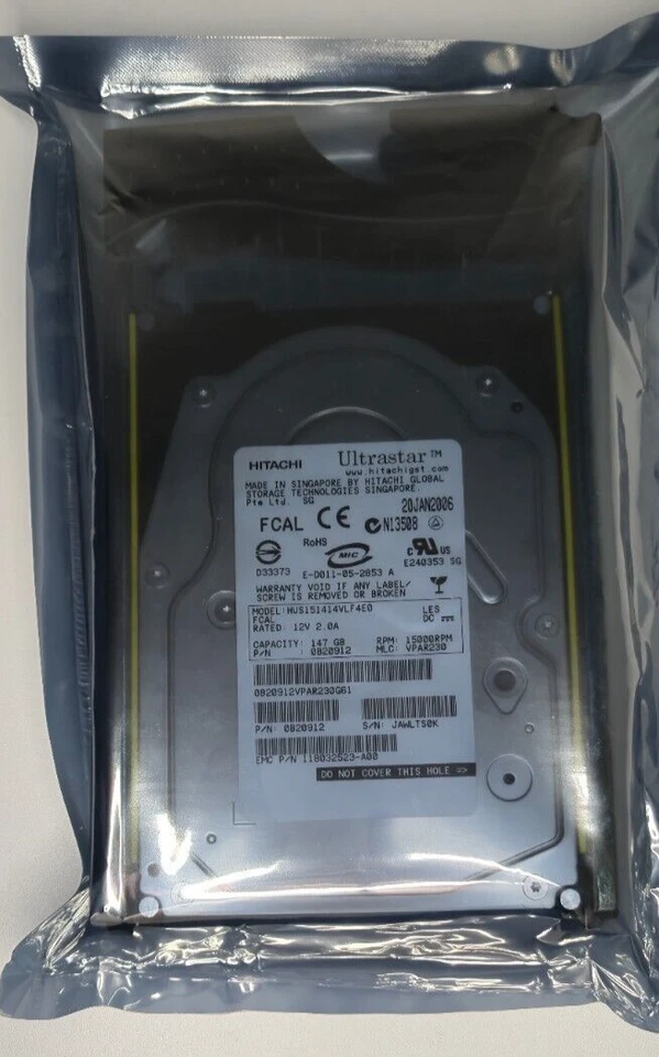 HITACHI Ultrastar 147GBPS HDD 15KRPM HUS151414VLF4E0 0B20912 - Image 2 of 4