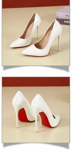 12cm Woman High Heels Pumps Pointed Stilettos Toe Big Size Ladies Wedding Shoes - Picture 18 of 32