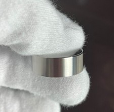 9mm Low/Thin Flat Profile Titanium Ring, Wedding Band, Satin Finish