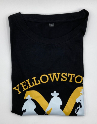 Camiseta Paramount Yellowstone Para Hombre Negra Talla XL Logo Gráfico Pesado Nueva Sin Etiquetas - Imagen 2 de 3