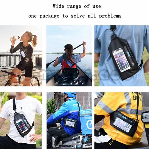 Waterproof Cell Phone Pouch Case Crossbody Bag Waist Chest Strap Storage Purse - Picture 9 of 12