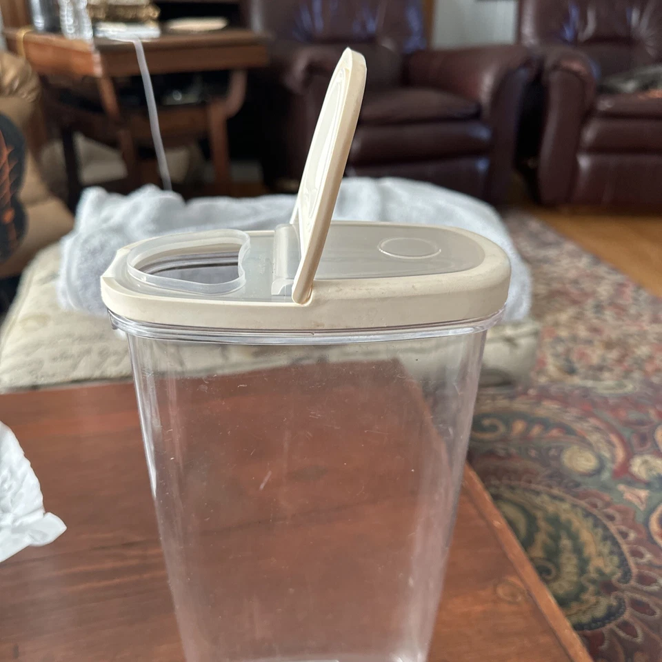 IKEA 365+ Tarro de comida seca con tapa, transparente/blanco, 2 cuartos, 12 x 7x3" Foto 3 de 4