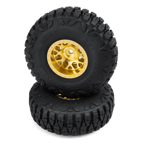 FLYXM 4Pcs 62mm 210.5g Heavy Weight Rims & Tires For RC 1/18 1/24 TRX4-M SCX24 - Picture 6 of 8