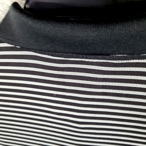 Greg Norman For Tasso Elba Five Iron Play Dry Men's XL Golf Polo Shirt BW Stripe - Picture 14 of 16