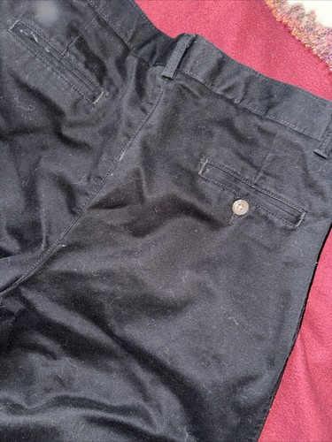 Chaps Boys Black Chinos Sz 20 Reg 100%cotton Black Pleated Pants - Picture 9 of 9