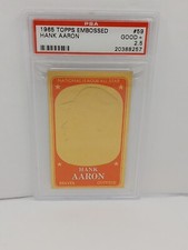 1965 Topps Embossed HANK AARON Atlanta Braves Graded PSA 2.5