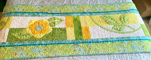 Cama Corredor Floral Acolchada Hecha a Mano Reversible 23x98 Boho Floral Paisley - Imagen 2 de 16