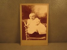 Victorian Antique Cabinet Card Photo of Baby Girl