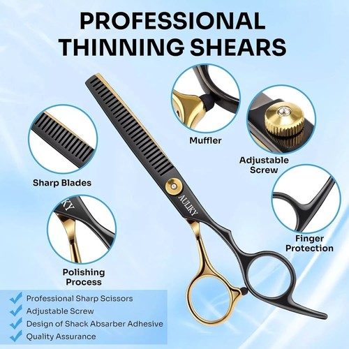 Hair Cutting Scissors Shears Kits, 15 Pcs Professional Hairdressing Scissors Set - Picture 7 of 7