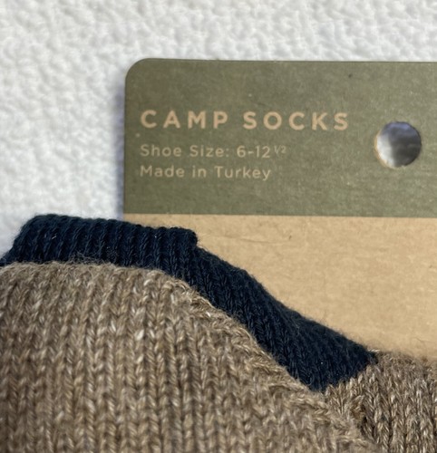 GoldToe Men’s Camp Socks Blue & Brown 2 Pair Shoe Size 10-13 NWT - Picture 7 of 10