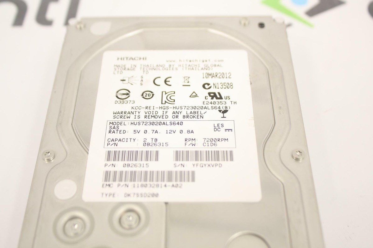 HITACHI HUS723020ALS640 2TB SAS 3.5インチ HDD [並行輸入品] Hitachi HUS723020ALS640 0B26312 2TB 7.2K 3.5