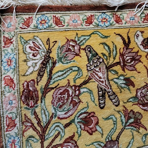 Vintage Handmade Silk Rug Sampler 15"×11" - Picture 3 of 17