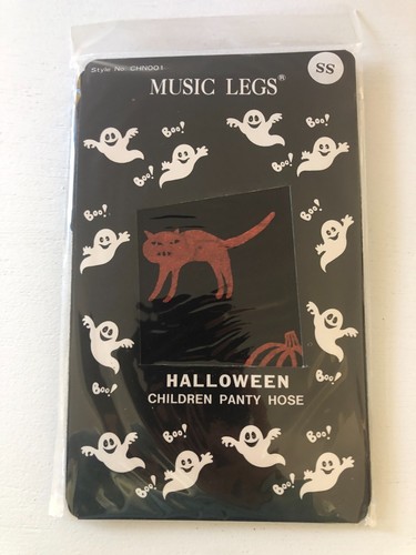 NUEVAS Medias Musicales Piernas Bebés Niñas Negras Opacas Gatos Calabazas Nuevas en Paquete Talla SS (1-3) - Imagen 4 de 7