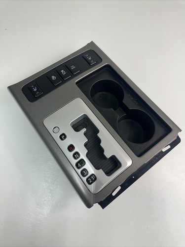 08-10 Infiniti QX56 Center Console Cup Holder Shift Bezel w/ Switches OEM Silver - Picture 8 of 12