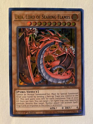YUGIOH! 1-URIA, LORD OF SEARING FLAMES-ULTRA RARE-1ST-SDSA-EN042 | eBay