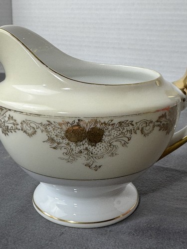 Meito Gand Painted Gold Scroll Cream Trim China Creamer - Picture 7 of 11