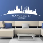 Large Manchester city skyline silhouette bedroom wall art sticker decal decor sl