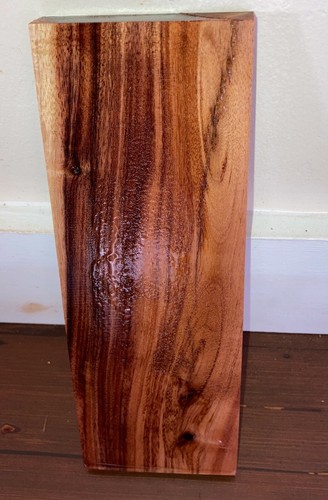 One Piece Hawaiian Mild Curl Formosan Koa Legno ~10 1/3" x 3 3/4" x 3/4" (#559) - Foto 4 di 8