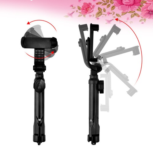 Handheld Monopod Selfie Stick  Extendable Tripod for Phone (Black)