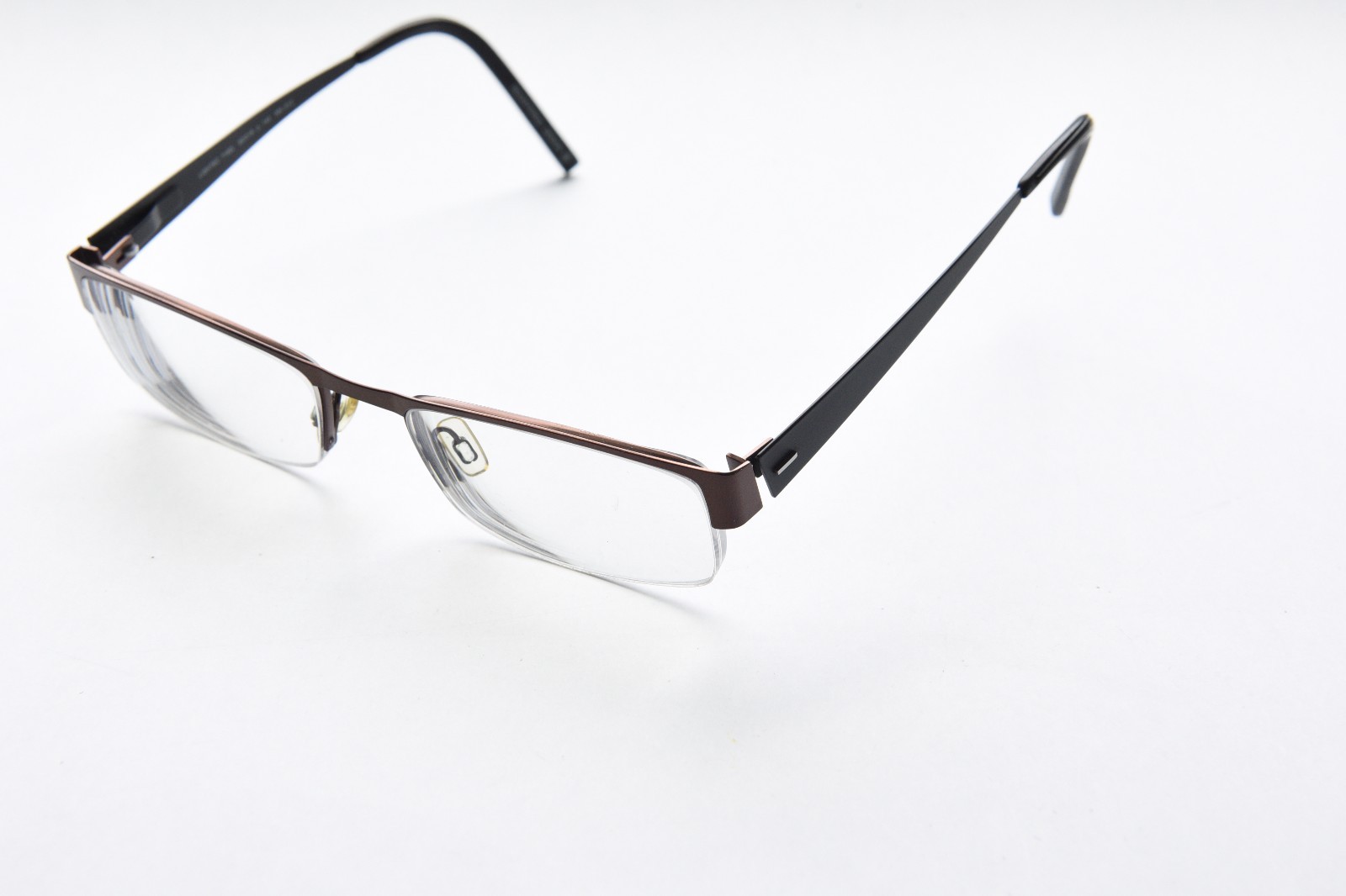 MOREL FRANCE LIGHTEC 716L 5218140 SEMI RIMLESS EYEGLASS FRAMES BROWN