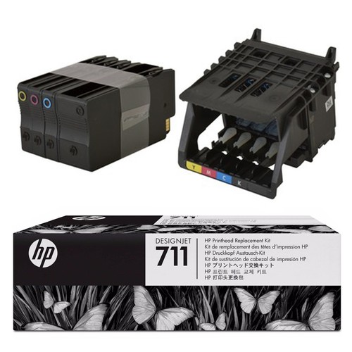 HP 711 | Printhead Replacement Kit | Black | Cyan |Magenta | Yellow | C1Q10A OEM - Picture 10 of 12