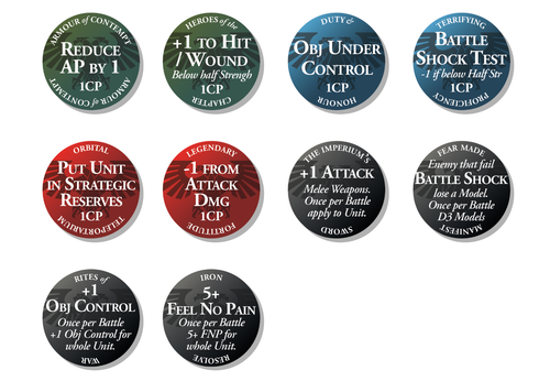 10th Edition Space Marine Codex Tokens - Stratagems, Effects & Buffs 40k - Picture 11 of 18