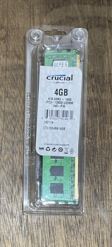 Crucial 4GB DDR3-1600MHz UDIMM 240-pin CT51264BA160B RAM Modul PC3 12800