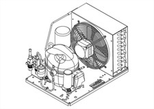 Indoor Condensing Unit Embraco NEK2134GK21 Low Temp 1/2 HP, 208/230V