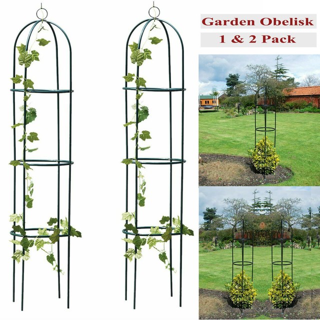 1.9m Garden Metal Obelisk Trellis | Outdoor Climbing Plant Support Frame 1.9m Garden Metal Obelisk Trellis | Outdoor Climbing Plant Support Frame