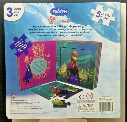 DISNEY FROZEN PRINCESS - MY FIRST PUZZLE BOOK - 5 PUZZLES - Picture 2 of 2