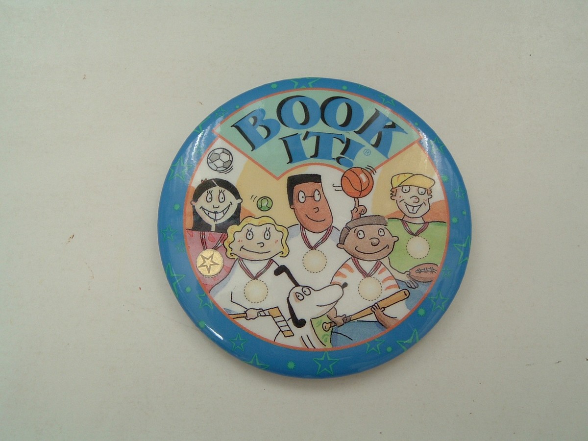 Vintage 90s Pizza Hut Book It Button Pin Badge pinback button | eBay