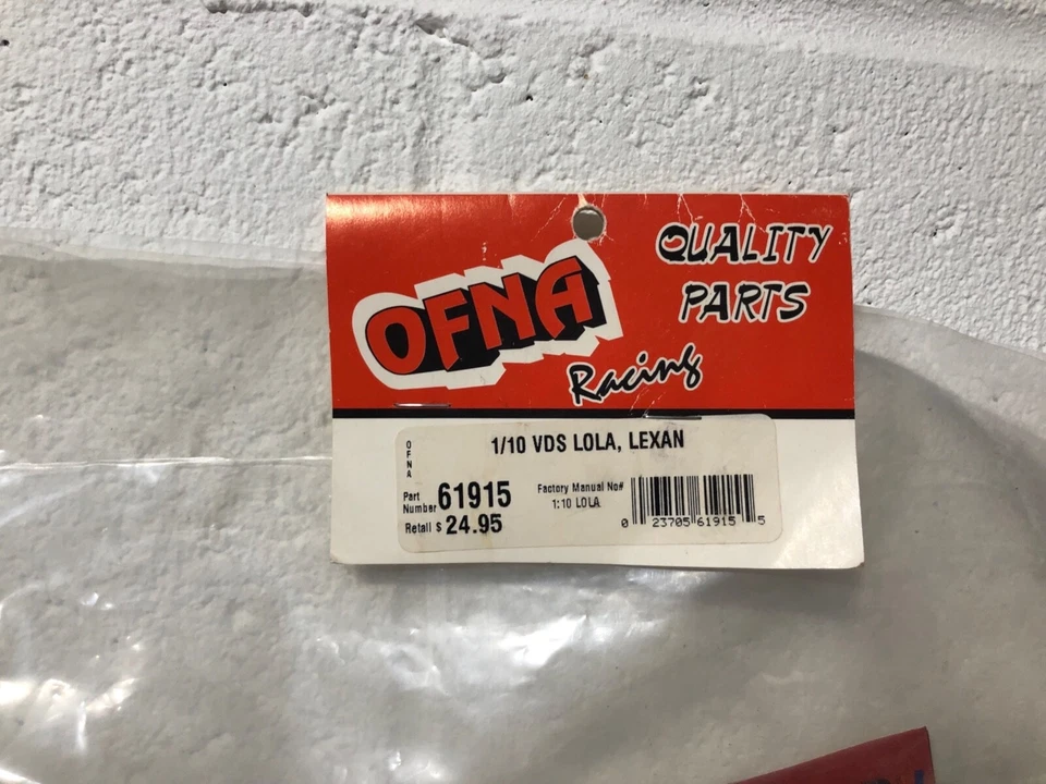 Ofna 61915 1/10 R/C RC VDS Lola Can Am Racing Lexan Body Vintage NOS NEW IMSA - Image 2 of 3