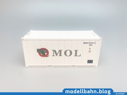 Weißer 20ft Kühlcontainer "Mitsui O.S.K. Lines - MOL" in 1:87 (H0) - Picture 1 of 5