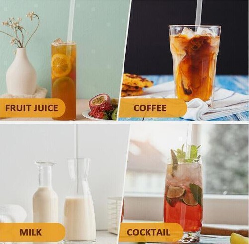 6pcs Fit for Stanley 40oz Long Cup Transparent Replacement Straw Travel Tumbler - Picture 8 of 13
