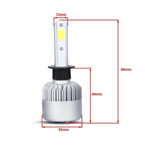 H1 LED Headlight Bulbs Conversion Kit High/Low Beam 1000000LM 6000K Super White - Picture 12 of 12