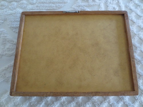 SOUTHWEST Buffalo CROSS STITCH Oak HANDLED TRAY/WALL HANGING - 16" x 12" x 3" - Picture 5 of 5