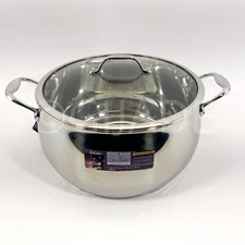 David Burke Splendor Pot Series Big Stock Pot With Glass lid 13.5-qt New