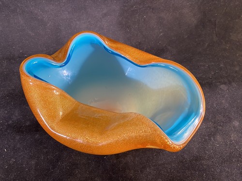 Vintage Ed Langbein Signed Murano Glass Vessel Produced By Fratelli Toso - Picture 7 of 14