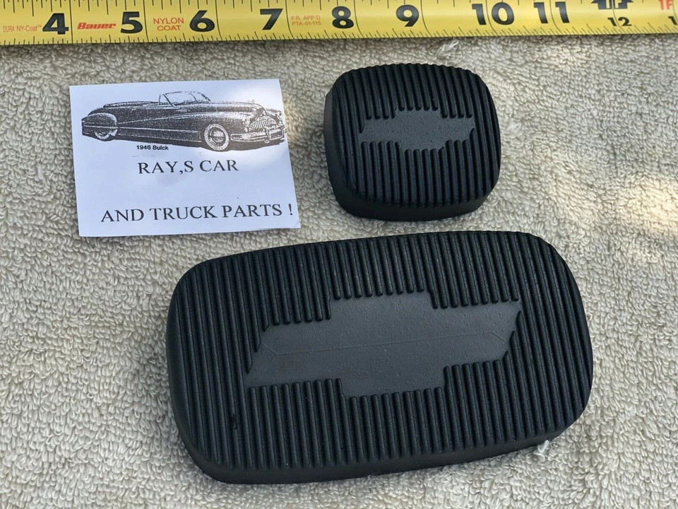 59 TO 64 IMPALA , BEL AIR , BISCAYNE EL CAMINO REPLACEMENT PEDAL SET WITH BOWTIE - Image 3 of 4