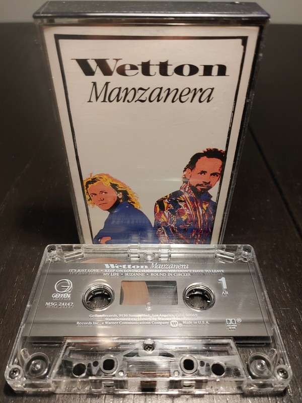 Wetton Manzanera Cassette Tape (Geffen M5G 24147, 1987)