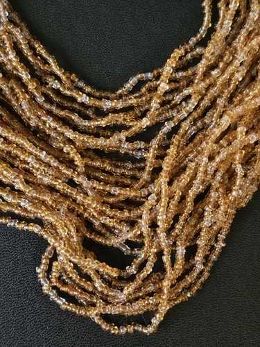 2 XXL Vintage Halskette Mehrsträngig Festival Collier 80er Hingucker - Bild 10 von 10