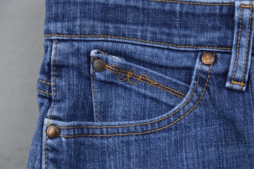 Women's Wrangler Q Baby Mid Rise Boot Cut Jeans No Gap Size 13/14x36 (35x34) - Picture 3 of 10