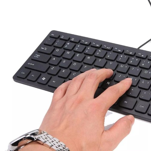 Super Slim Mini Wired Keyboard K1000 USB Multimedia Waterproof Keypad 78 Keys - Picture 17 of 21