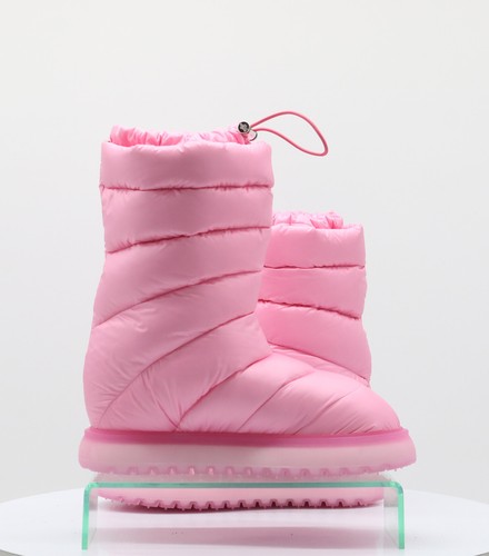 MONCLER GAIA POCKET MID WOMENS DOWN FILLED SNOW BOOTS PINK RRP £720 JA - Picture 5 of 9