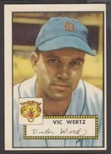 1952   TOPPS  BASEBALL  # 244  VIC WERTZ   INV  A1848