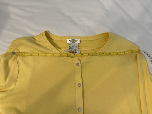 Talbots Damen Pullover Set XL gelb 2-teilig Strickjacke Tank Pima Baumwolle - Bild 15 von 19