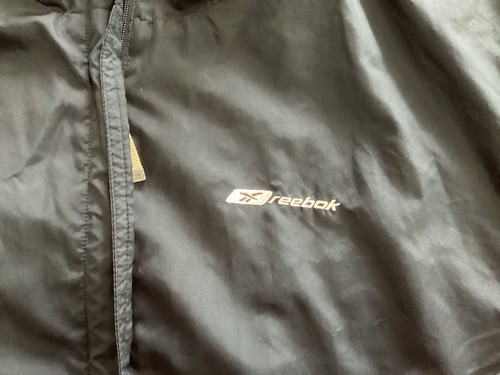 Vintage Reebok Full Zip Logo blau weiß Windbreaker Jacke Reißverschluss Herren Größe Large - Bild 2 von 12