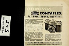 1956 Compare Zeiss Ikon Contaflex Camera Speed Ease Result Vintage Print Ad 6923