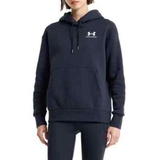 UNDER ARMOUR ' ESSENTIAL FLEECE HOODIE ' WOMENS MEDIUM ' BLACK '