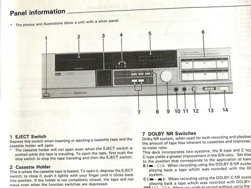 1986 SANSUI D-290 STEREO CASSETTE DECK VTG service manual OPERATING INSTRUCTIONS - Picture 3 of 6